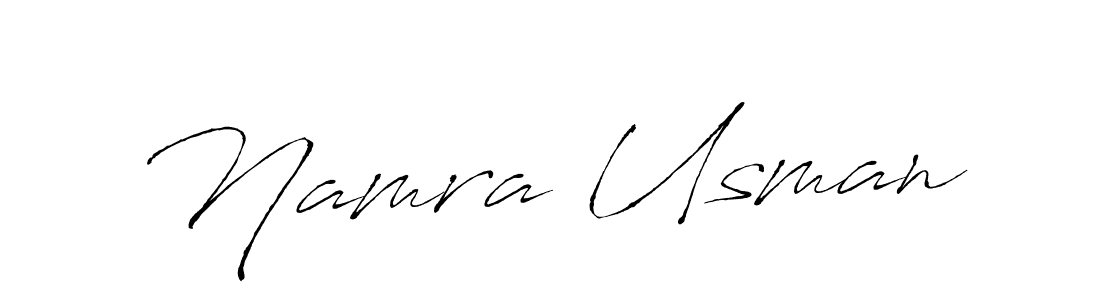 Create a beautiful signature design for name Namra Usman. With this signature (Antro_Vectra) fonts, you can make a handwritten signature for free. Namra Usman signature style 6 images and pictures png