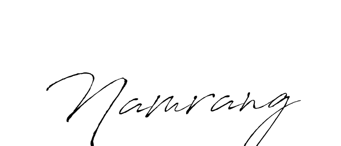 Create a beautiful signature design for name Namrang. With this signature (Antro_Vectra) fonts, you can make a handwritten signature for free. Namrang signature style 6 images and pictures png
