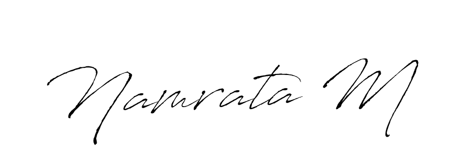 It looks lik you need a new signature style for name Namrata M. Design unique handwritten (Antro_Vectra) signature with our free signature maker in just a few clicks. Namrata M signature style 6 images and pictures png