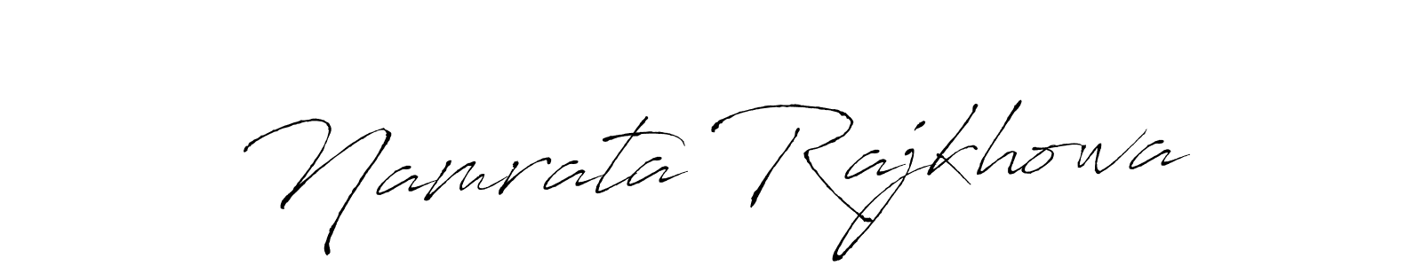 How to make Namrata Rajkhowa name signature. Use Antro_Vectra style for creating short signs online. This is the latest handwritten sign. Namrata Rajkhowa signature style 6 images and pictures png