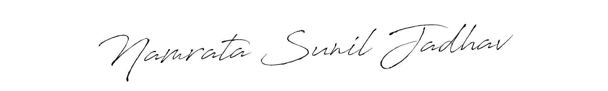 Create a beautiful signature design for name Namrata Sunil Jadhav. With this signature (Antro_Vectra) fonts, you can make a handwritten signature for free. Namrata Sunil Jadhav signature style 6 images and pictures png