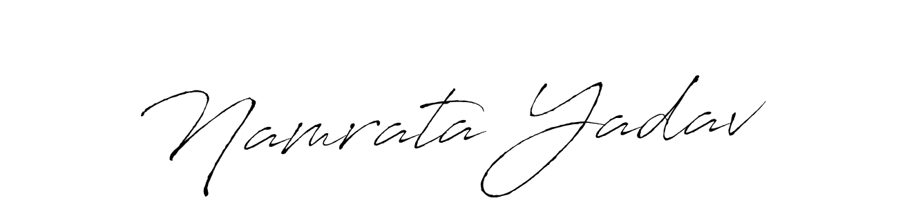 Make a beautiful signature design for name Namrata Yadav. With this signature (Antro_Vectra) style, you can create a handwritten signature for free. Namrata Yadav signature style 6 images and pictures png