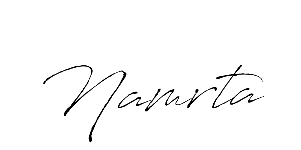 How to make Namrta signature? Antro_Vectra is a professional autograph style. Create handwritten signature for Namrta name. Namrta signature style 6 images and pictures png