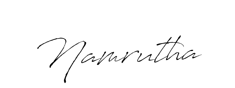 Design your own signature with our free online signature maker. With this signature software, you can create a handwritten (Antro_Vectra) signature for name Namrutha. Namrutha signature style 6 images and pictures png