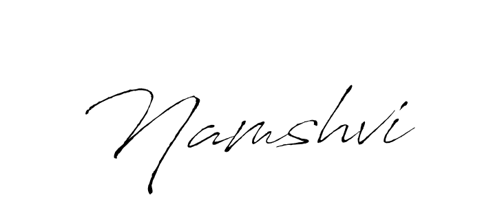 The best way (Antro_Vectra) to make a short signature is to pick only two or three words in your name. The name Namshvi include a total of six letters. For converting this name. Namshvi signature style 6 images and pictures png