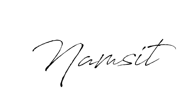 The best way (Antro_Vectra) to make a short signature is to pick only two or three words in your name. The name Namsit include a total of six letters. For converting this name. Namsit signature style 6 images and pictures png