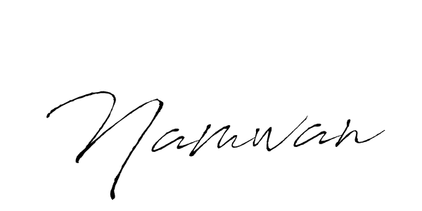 How to make Namwan signature? Antro_Vectra is a professional autograph style. Create handwritten signature for Namwan name. Namwan signature style 6 images and pictures png