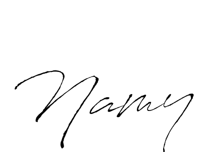 You should practise on your own different ways (Antro_Vectra) to write your name (Namy) in signature. don't let someone else do it for you. Namy signature style 6 images and pictures png