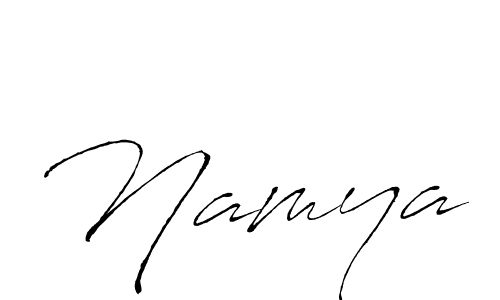 Use a signature maker to create a handwritten signature online. With this signature software, you can design (Antro_Vectra) your own signature for name Namya. Namya signature style 6 images and pictures png