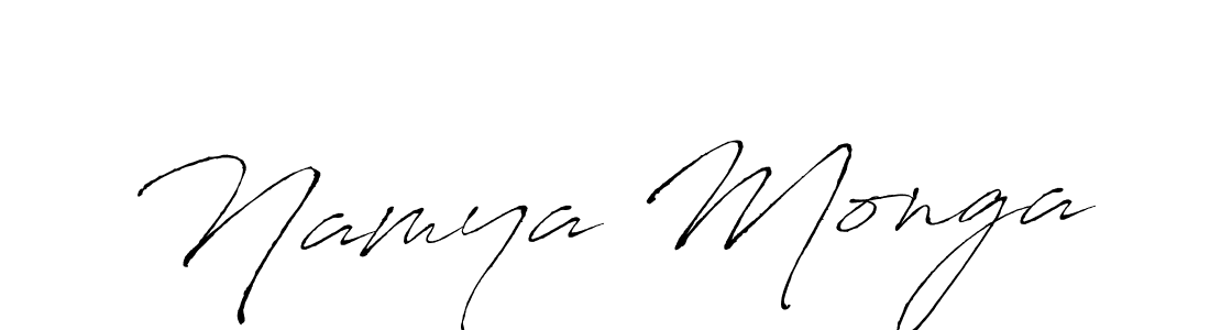 Namya Monga stylish signature style. Best Handwritten Sign (Antro_Vectra) for my name. Handwritten Signature Collection Ideas for my name Namya Monga. Namya Monga signature style 6 images and pictures png