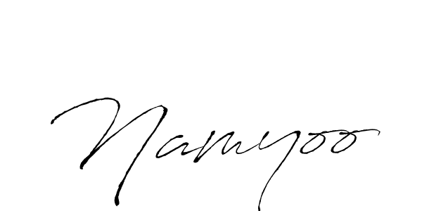 Make a beautiful signature design for name Namyoo. With this signature (Antro_Vectra) style, you can create a handwritten signature for free. Namyoo signature style 6 images and pictures png
