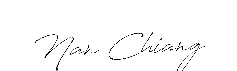 How to make Nan Chiang name signature. Use Antro_Vectra style for creating short signs online. This is the latest handwritten sign. Nan Chiang signature style 6 images and pictures png