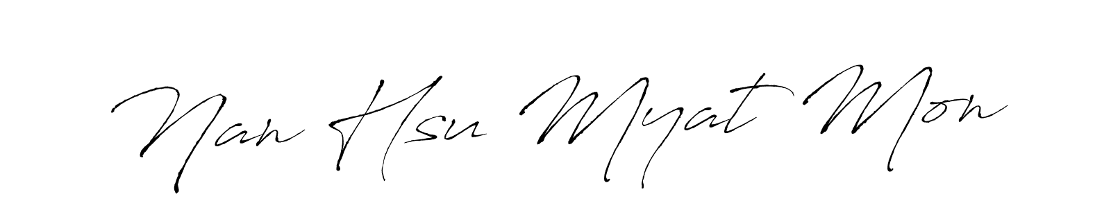 Similarly Antro_Vectra is the best handwritten signature design. Signature creator online .You can use it as an online autograph creator for name Nan Hsu Myat Mon. Nan Hsu Myat Mon signature style 6 images and pictures png