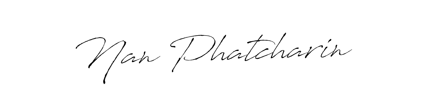 Make a beautiful signature design for name Nan Phatcharin. Use this online signature maker to create a handwritten signature for free. Nan Phatcharin signature style 6 images and pictures png