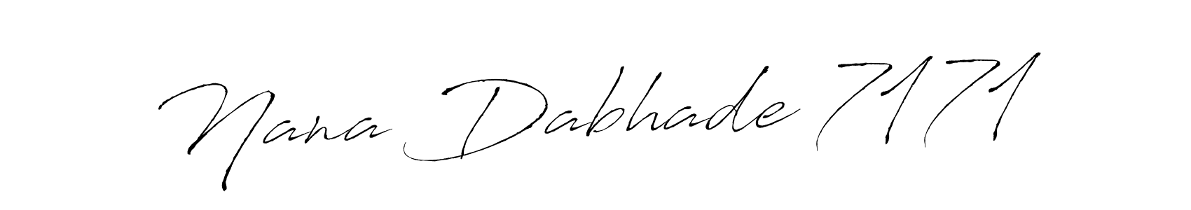 Make a beautiful signature design for name Nana Dabhade 7171. Use this online signature maker to create a handwritten signature for free. Nana Dabhade 7171 signature style 6 images and pictures png