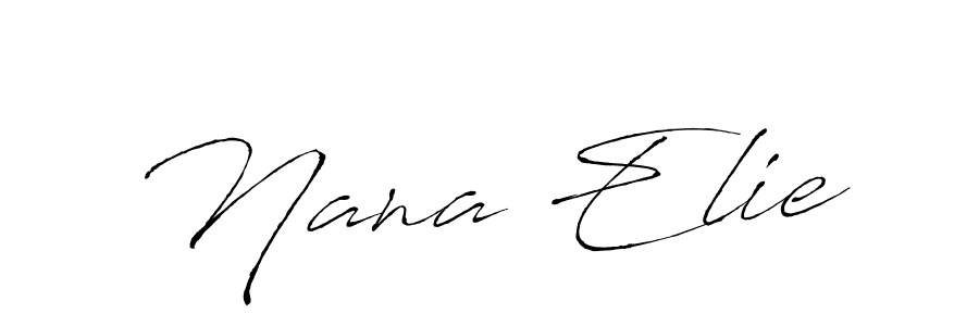 How to make Nana Elie signature? Antro_Vectra is a professional autograph style. Create handwritten signature for Nana Elie name. Nana Elie signature style 6 images and pictures png
