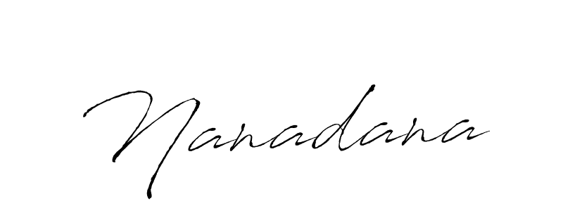 Design your own signature with our free online signature maker. With this signature software, you can create a handwritten (Antro_Vectra) signature for name Nanadana. Nanadana signature style 6 images and pictures png