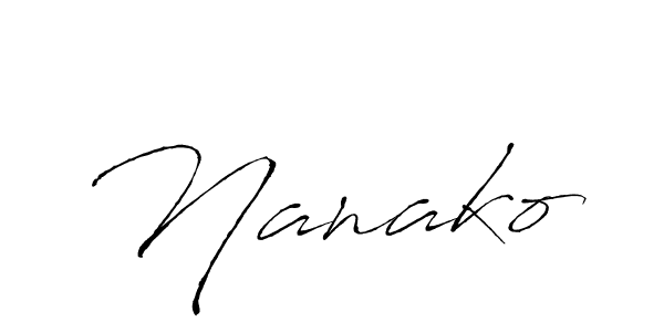 How to make Nanako signature? Antro_Vectra is a professional autograph style. Create handwritten signature for Nanako name. Nanako signature style 6 images and pictures png