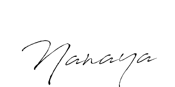 Use a signature maker to create a handwritten signature online. With this signature software, you can design (Antro_Vectra) your own signature for name Nanaya. Nanaya signature style 6 images and pictures png