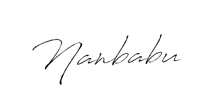 How to make Nanbabu name signature. Use Antro_Vectra style for creating short signs online. This is the latest handwritten sign. Nanbabu signature style 6 images and pictures png