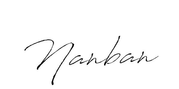 Design your own signature with our free online signature maker. With this signature software, you can create a handwritten (Antro_Vectra) signature for name Nanban. Nanban signature style 6 images and pictures png