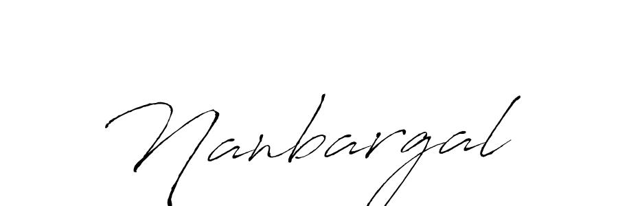 How to make Nanbargal name signature. Use Antro_Vectra style for creating short signs online. This is the latest handwritten sign. Nanbargal signature style 6 images and pictures png