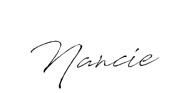 You should practise on your own different ways (Antro_Vectra) to write your name (Nancie) in signature. don't let someone else do it for you. Nancie signature style 6 images and pictures png