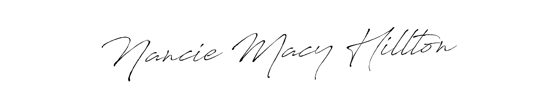 Make a beautiful signature design for name Nancie Macy Hillton. Use this online signature maker to create a handwritten signature for free. Nancie Macy Hillton signature style 6 images and pictures png