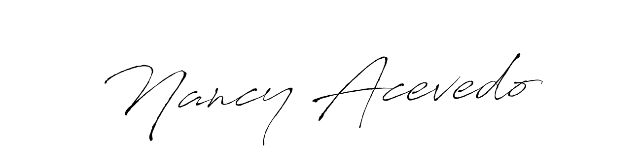 Antro_Vectra is a professional signature style that is perfect for those who want to add a touch of class to their signature. It is also a great choice for those who want to make their signature more unique. Get Nancy Acevedo name to fancy signature for free. Nancy Acevedo signature style 6 images and pictures png