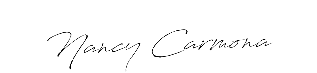 Design your own signature with our free online signature maker. With this signature software, you can create a handwritten (Antro_Vectra) signature for name Nancy Carmona. Nancy Carmona signature style 6 images and pictures png