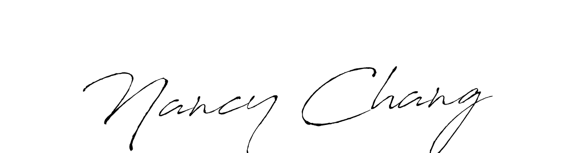 Nancy Chang stylish signature style. Best Handwritten Sign (Antro_Vectra) for my name. Handwritten Signature Collection Ideas for my name Nancy Chang. Nancy Chang signature style 6 images and pictures png