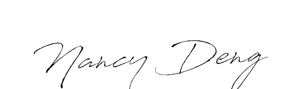 How to make Nancy Deng signature? Antro_Vectra is a professional autograph style. Create handwritten signature for Nancy Deng name. Nancy Deng signature style 6 images and pictures png