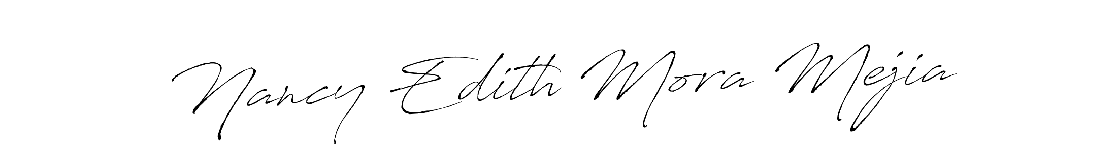 Make a beautiful signature design for name Nancy Edith Mora Mejia. With this signature (Antro_Vectra) style, you can create a handwritten signature for free. Nancy Edith Mora Mejia signature style 6 images and pictures png