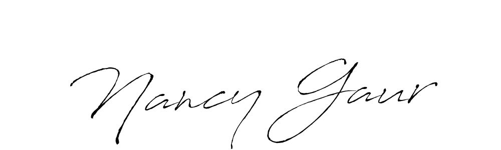 Make a beautiful signature design for name Nancy Gaur. With this signature (Antro_Vectra) style, you can create a handwritten signature for free. Nancy Gaur signature style 6 images and pictures png