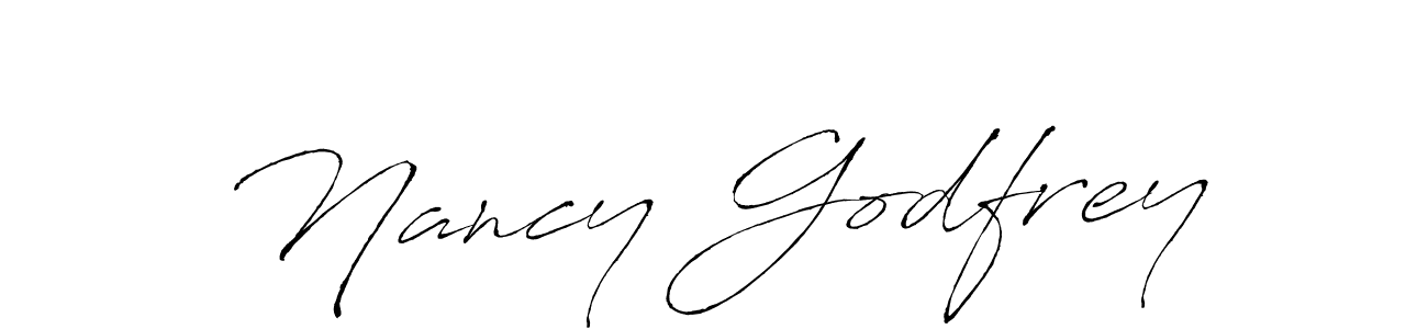 Nancy Godfrey stylish signature style. Best Handwritten Sign (Antro_Vectra) for my name. Handwritten Signature Collection Ideas for my name Nancy Godfrey. Nancy Godfrey signature style 6 images and pictures png