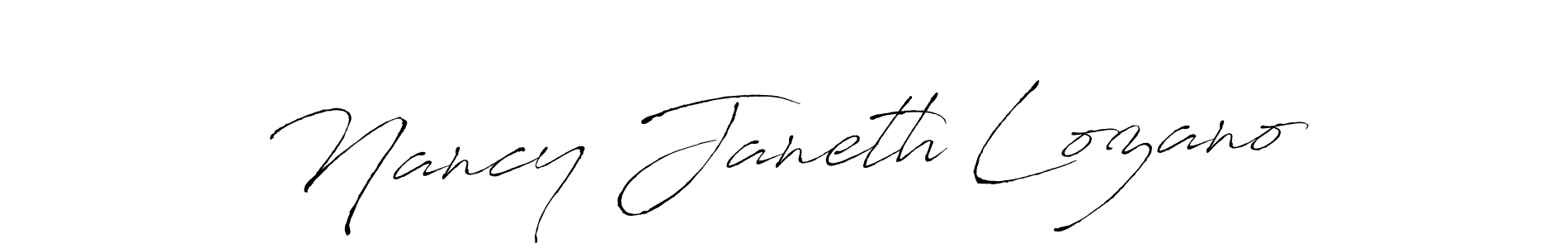 Create a beautiful signature design for name Nancy Janeth Lozano. With this signature (Antro_Vectra) fonts, you can make a handwritten signature for free. Nancy Janeth Lozano signature style 6 images and pictures png