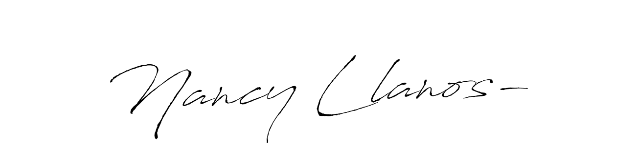 You should practise on your own different ways (Antro_Vectra) to write your name (Nancy Llanos-) in signature. don't let someone else do it for you. Nancy Llanos- signature style 6 images and pictures png