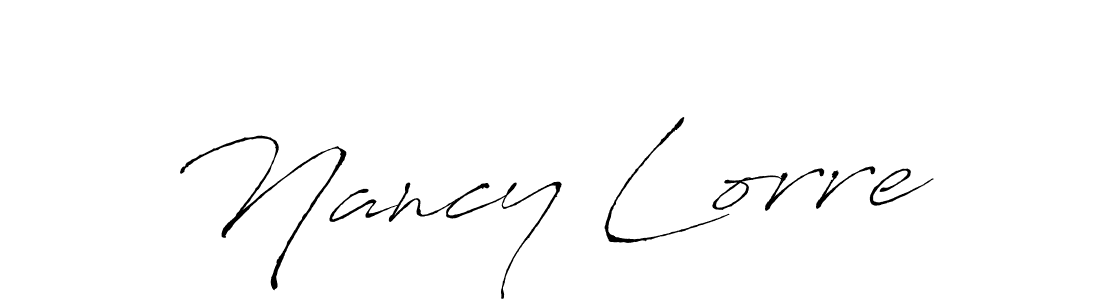 Antro_Vectra is a professional signature style that is perfect for those who want to add a touch of class to their signature. It is also a great choice for those who want to make their signature more unique. Get Nancy Lorre name to fancy signature for free. Nancy Lorre signature style 6 images and pictures png