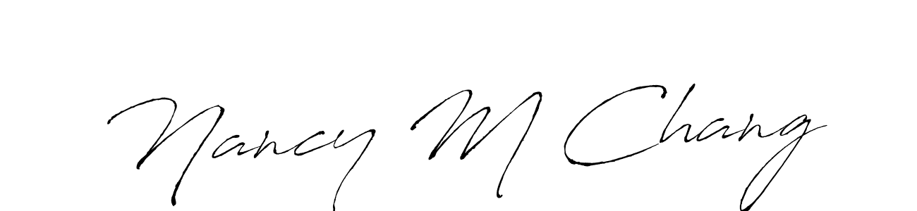 Make a beautiful signature design for name Nancy M Chang. With this signature (Antro_Vectra) style, you can create a handwritten signature for free. Nancy M Chang signature style 6 images and pictures png