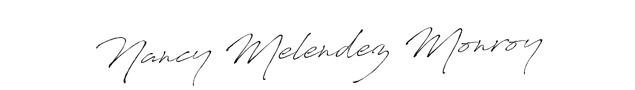 Antro_Vectra is a professional signature style that is perfect for those who want to add a touch of class to their signature. It is also a great choice for those who want to make their signature more unique. Get Nancy Melendez Monroy name to fancy signature for free. Nancy Melendez Monroy signature style 6 images and pictures png