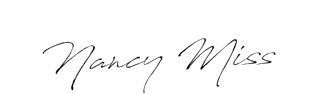 Make a beautiful signature design for name Nancy Miss. With this signature (Antro_Vectra) style, you can create a handwritten signature for free. Nancy Miss signature style 6 images and pictures png