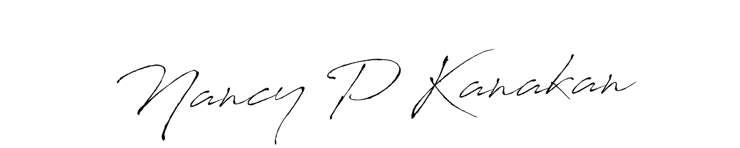 Make a beautiful signature design for name Nancy P Kanakan. With this signature (Antro_Vectra) style, you can create a handwritten signature for free. Nancy P Kanakan signature style 6 images and pictures png
