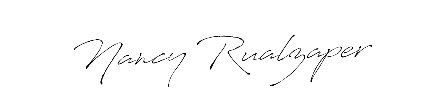 Design your own signature with our free online signature maker. With this signature software, you can create a handwritten (Antro_Vectra) signature for name Nancy Rualzaper. Nancy Rualzaper signature style 6 images and pictures png