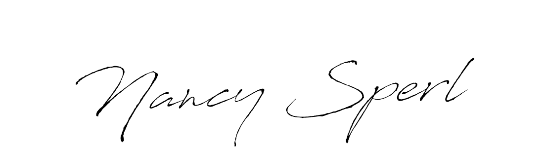 Nancy Sperl stylish signature style. Best Handwritten Sign (Antro_Vectra) for my name. Handwritten Signature Collection Ideas for my name Nancy Sperl. Nancy Sperl signature style 6 images and pictures png
