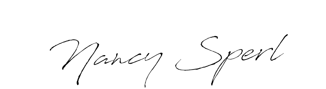 Nancy Sperl stylish signature style. Best Handwritten Sign (Antro_Vectra) for my name. Handwritten Signature Collection Ideas for my name Nancy Sperl. Nancy Sperl signature style 6 images and pictures png