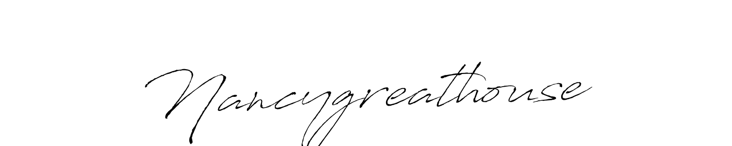 Antro_Vectra is a professional signature style that is perfect for those who want to add a touch of class to their signature. It is also a great choice for those who want to make their signature more unique. Get Nancygreathouse name to fancy signature for free. Nancygreathouse signature style 6 images and pictures png