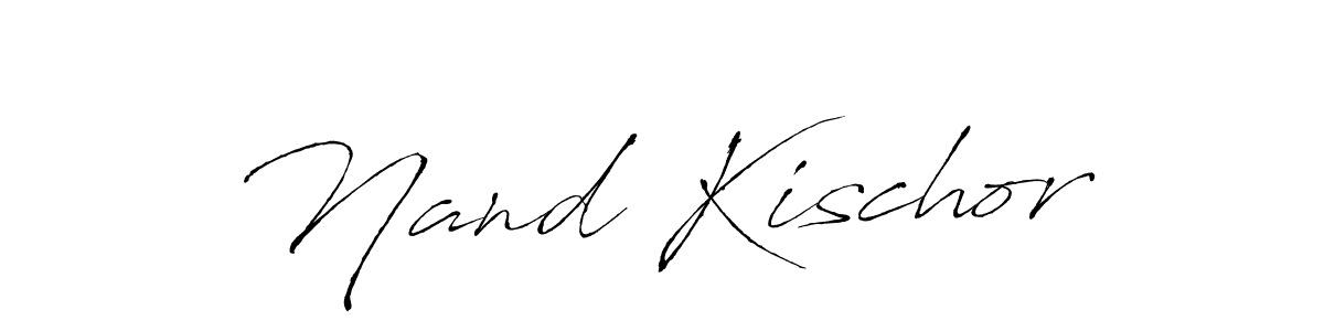 Antro_Vectra is a professional signature style that is perfect for those who want to add a touch of class to their signature. It is also a great choice for those who want to make their signature more unique. Get Nand Kischor name to fancy signature for free. Nand Kischor signature style 6 images and pictures png