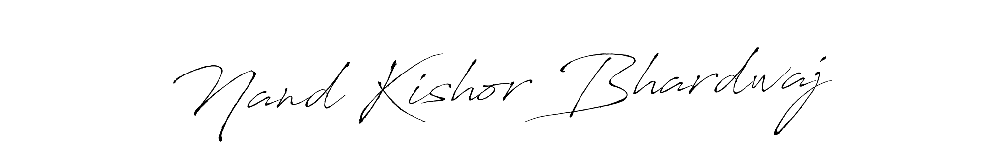 Create a beautiful signature design for name Nand Kishor Bhardwaj. With this signature (Antro_Vectra) fonts, you can make a handwritten signature for free. Nand Kishor Bhardwaj signature style 6 images and pictures png
