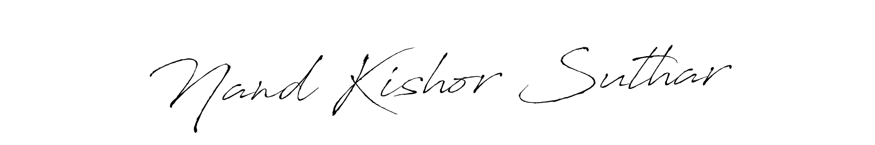 Make a beautiful signature design for name Nand Kishor Suthar. With this signature (Antro_Vectra) style, you can create a handwritten signature for free. Nand Kishor Suthar signature style 6 images and pictures png