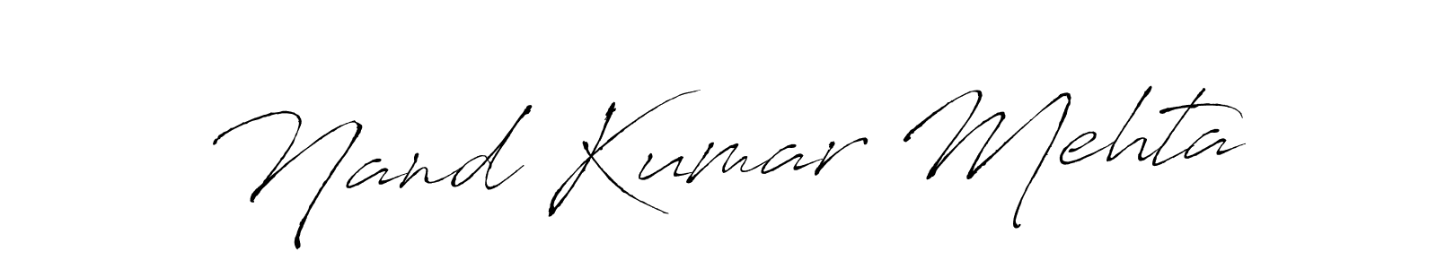 Use a signature maker to create a handwritten signature online. With this signature software, you can design (Antro_Vectra) your own signature for name Nand Kumar Mehta. Nand Kumar Mehta signature style 6 images and pictures png